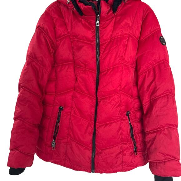 Nautica Women's Red Stretch Puffer Jacket - Picture 2 of 3